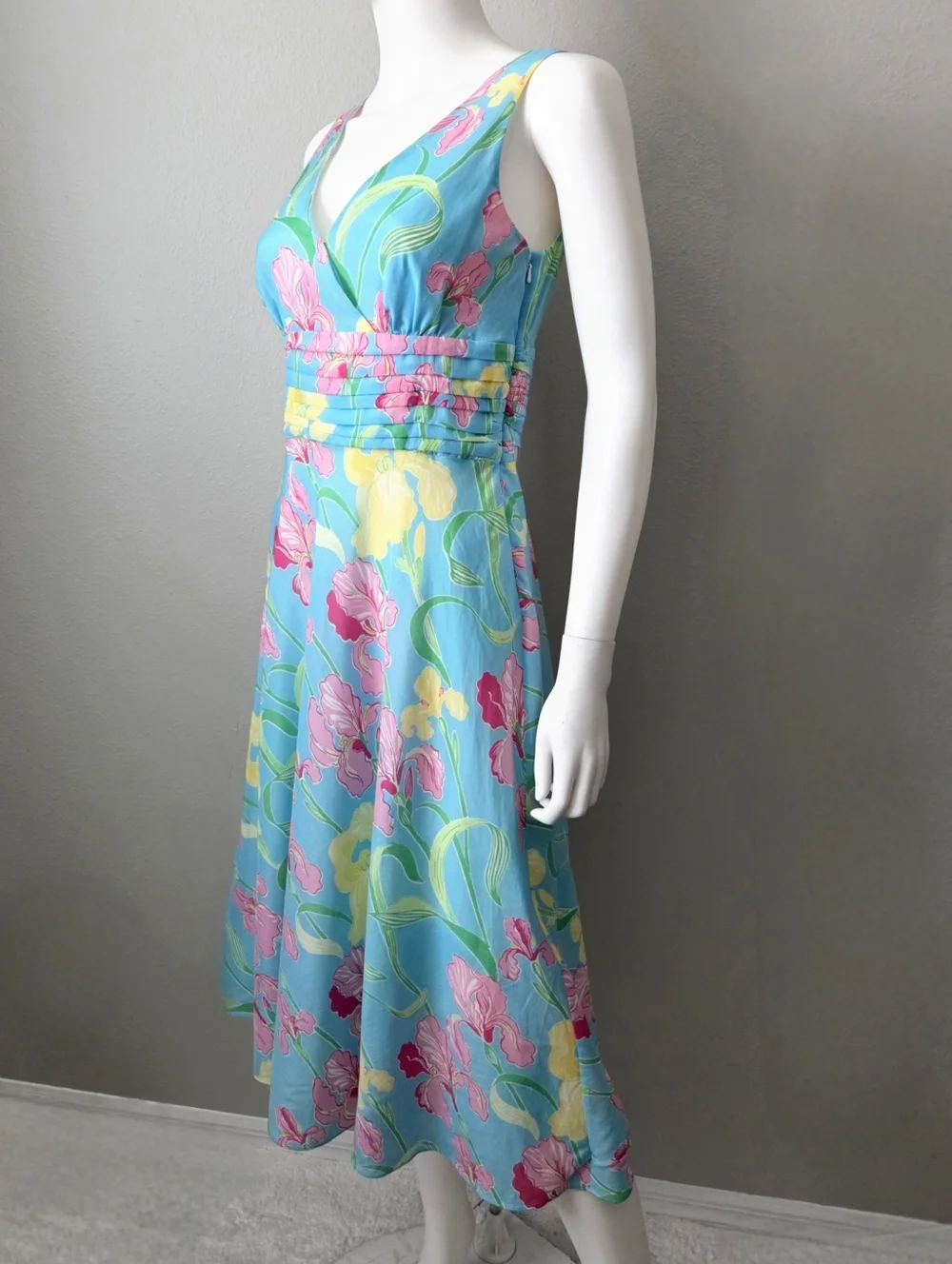 Lilly Pulitzer Silk / Cotton Sleeveless Bold Floral A-Line Dress, Lined, Size 6 - Picture 2 of 16